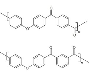 PEKK は基本構造が Isophtalic acid か Terephtalic acid かで特性が異なる
